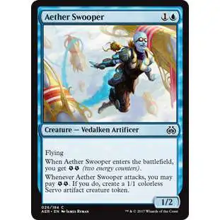MtG Trading Card Game Aether Revolt Common Foil Aether Swooper #26