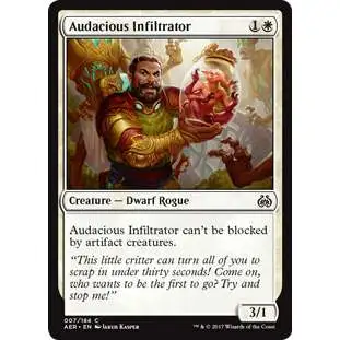 MtG Trading Card Game Aether Revolt Common Foil Audacious Infiltrator #7