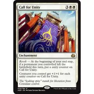MtG Trading Card Game Aether Revolt Rare Call for Unity #9