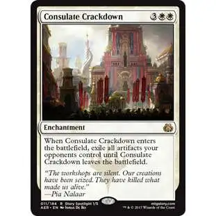 MtG Trading Card Game Aether Revolt Rare Consulate Crackdown #11