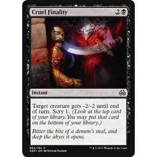 MtG Trading Card Game Aether Revolt Common Foil Cruel Finality #54