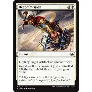 MtG Trading Card Game Aether Revolt Common Foil Decommission #16