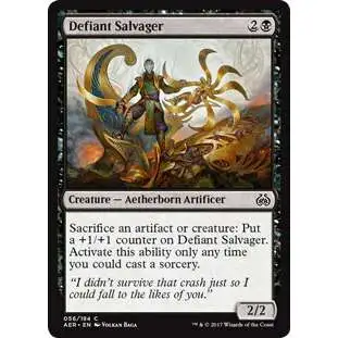 MtG Trading Card Game Aether Revolt Common Defiant Salvager #56