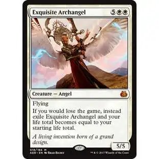 MtG Trading Card Game Aether Revolt Mythic Rare Exquisite Archangel #18