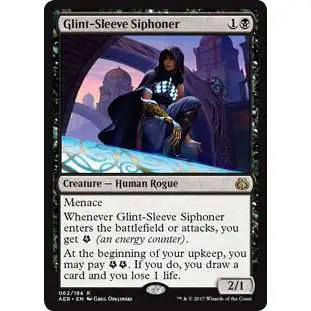 MtG Trading Card Game Aether Revolt Rare Glint-Sleeve Siphoner #62