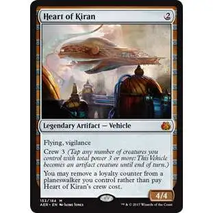 MtG Trading Card Game Aether Revolt Mythic Rare Foil Heart of Kiran #153