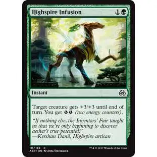 MtG Trading Card Game Aether Revolt Common Highspire Infusion #111