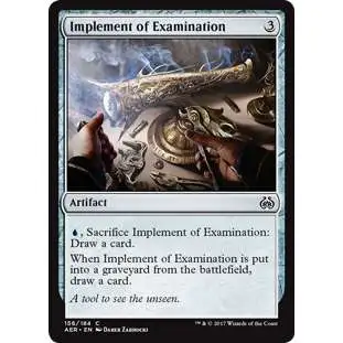 MtG Trading Card Game Aether Revolt Common Foil Implement of Examination #156