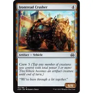 MtG Trading Card Game Aether Revolt Common Irontread Crusher #161
