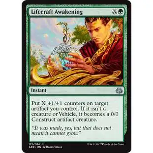 MtG Trading Card Game Aether Revolt Uncommon Lifecraft Awakening #112