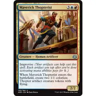 MtG Trading Card Game Aether Revolt Uncommon Foil Maverick Thopterist #130