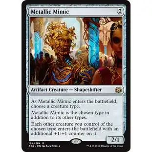 MtG Trading Card Game Aether Revolt Rare Foil Metallic Mimic #164