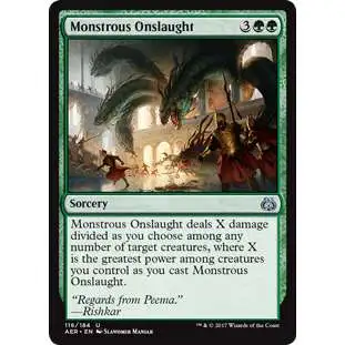 MtG Trading Card Game Aether Revolt Uncommon Monstrous Onslaught #116
