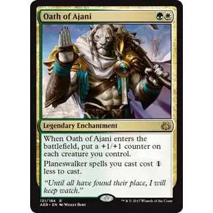 MtG Trading Card Game Aether Revolt Rare Oath of Ajani #131