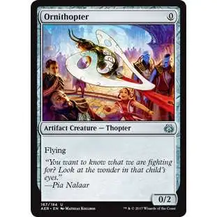 MtG Trading Card Game Aether Revolt Uncommon Foil Ornithopter #167