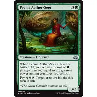 MtG Trading Card Game Aether Revolt Uncommon Peema Aether-Seer #119