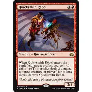 MtG Trading Card Game Aether Revolt Rare Quicksmith Rebel #93