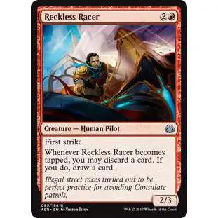 MtG Trading Card Game Aether Revolt Uncommon Reckless Racer #95
