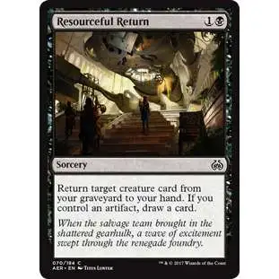 MtG Trading Card Game Aether Revolt Common Foil Resourceful Return #70
