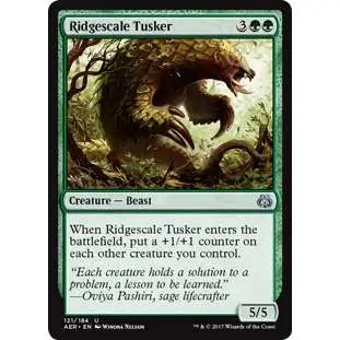 MtG Trading Card Game Aether Revolt Uncommon Foil Ridgescale Tusker #121