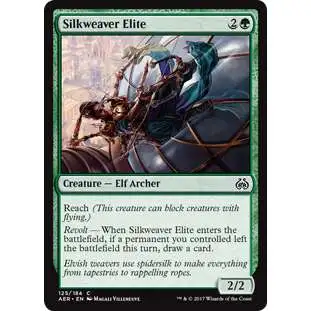 MtG Trading Card Game Aether Revolt Common Silkweaver Elite #125