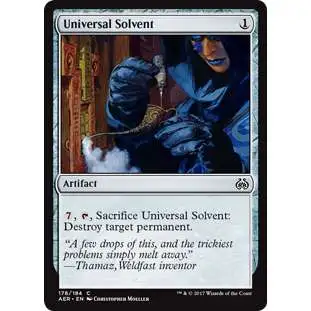 MtG Trading Card Game Aether Revolt Common Foil Universal Solvent #178