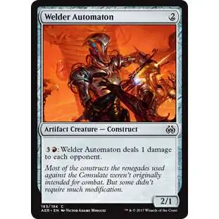 MtG Trading Card Game Aether Revolt Common Foil Welder Automaton #183