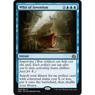 MtG Trading Card Game Aether Revolt Rare Whir of Invention #49