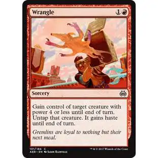 MtG Trading Card Game Aether Revolt Common Wrangle #101