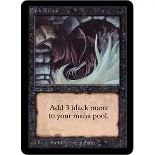 MtG Alpha Common Dark Ritual [Lightly Played]