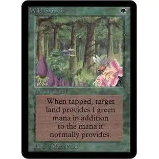 MtG Alpha Common Wild Growth [Moderately Played]
