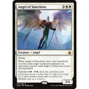 MtG Trading Card Game Amonkhet Mythic Rare Angel of Sanctions #1