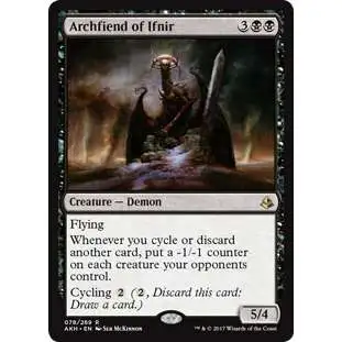 MtG Trading Card Game Amonkhet Rare Archfiend of Ifnir #78