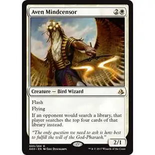MtG Trading Card Game Amonkhet Rare Aven Mindcensor #5