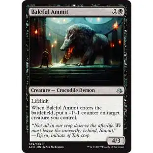 MtG Trading Card Game Amonkhet Uncommon Baleful Ammit #79