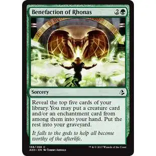 MtG Trading Card Game Amonkhet Common Benefaction of Rhonas #156