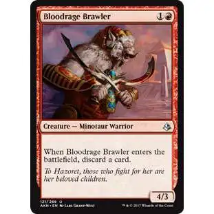 MtG Trading Card Game Amonkhet Uncommon Foil Bloodrage Brawler #121
