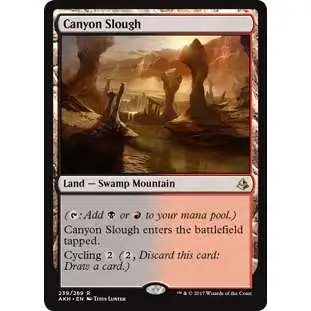 MtG Trading Card Game Amonkhet Rare Canyon Slough #239