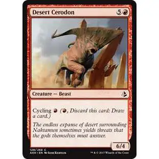MtG Trading Card Game Amonkhet Common Foil Desert Cerodon #128