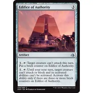 MtG Trading Card Game Amonkhet Uncommon Foil Edifice of Authority #226