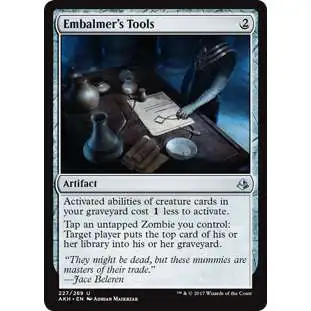 MtG Trading Card Game Amonkhet Uncommon Foil Embalmer's Tools #227