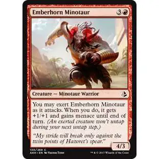 MtG Trading Card Game Amonkhet Common Emberhorn Minotaur #130