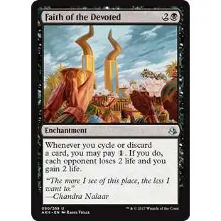 MtG Trading Card Game Amonkhet Uncommon Faith of the Devoted #90