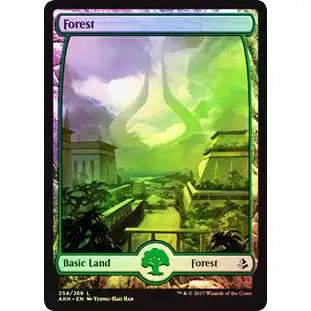 MtG Trading Card Game Amonkhet Land Forest #254 [Full Art Foil]