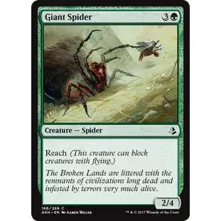 MtG Trading Card Game Amonkhet Common Giant Spider #166