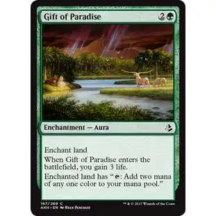 MtG Trading Card Game Amonkhet Common Foil Gift of Paradise #167