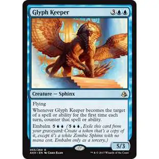 MtG Trading Card Game Amonkhet Rare Glyph Keeper #55