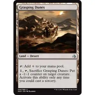 MtG Trading Card Game Amonkhet Uncommon Grasping Dunes #244