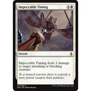 MtG Trading Card Game Amonkhet Common Foil Impeccable Timing #18