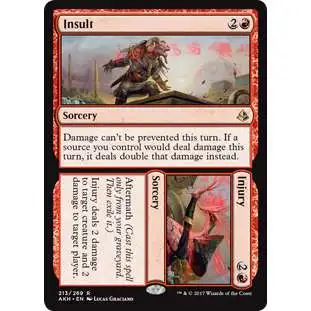 MtG Trading Card Game Amonkhet Rare Insult to Injury #213